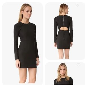 Elizabeth and James  RUDI Black Cut Out NWOT Mini  Dress  Long Sleeves Size 2